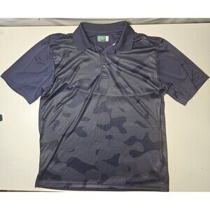 Ben Hogan Performance Polo Shirt Mens XL Camo Blue Golf Short Sleeve Polyester
